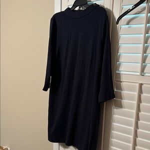Talbots Classic Navy Long Sleeve Dress